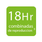 total de horas de reproducción 18 horas