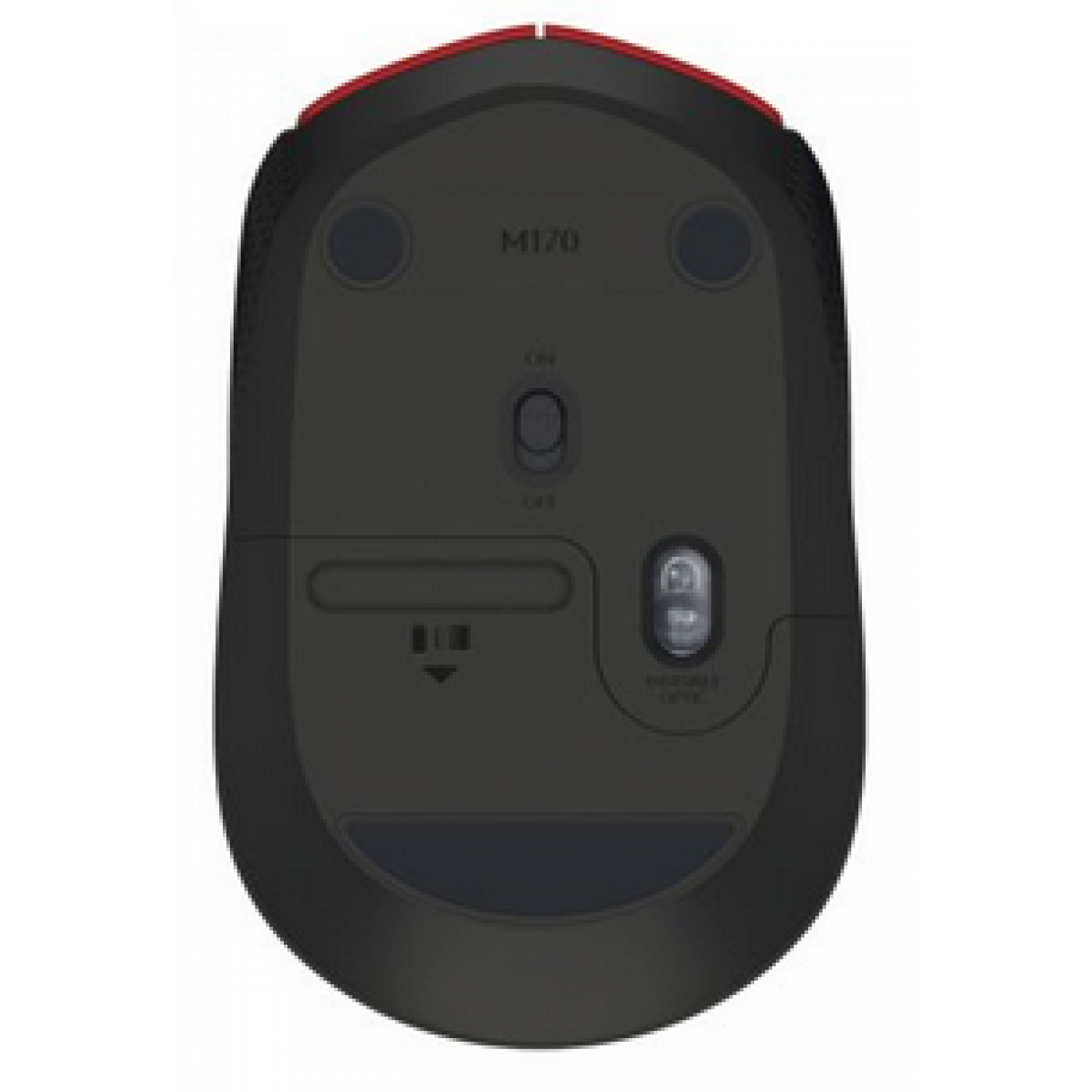 Logitech M170 - Ratón - diestro y zurdo Rojo (abajo)